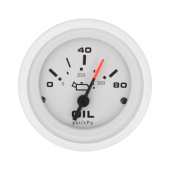 Veethree 31180E - White Domed Oil Pressure Meter 80psi (SW)