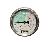 Parker B10181320CC - Pressure/Vacuum Gauge, 2.5″, -30″ to 70 PSI, O-Ring Connection
