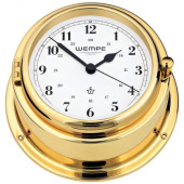 WEMPE BREMEN II Brass Porthole Ship's Clock Ø 150 x 75 mm