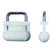 Bainbridge A018S - Sail Slide Internal Plastic White With Stainless Steel Bail Slug 11 mm