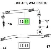 Bukh 00105-5S301 - Oil Cooler Outlet Hose for S270J Engines