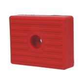 Skid 130 x 100 mm - Bore Ø11 mm - Red