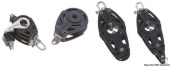 Viadana Composite Ball Bearing Triple Block with Becket, Universal Head and Cam Cleat for Rope up to 12 mm, 57 mm Sheaves