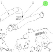 Nanni Diesel 48328163 - Turbo to Intercooler Hose for N4.85 and N4.102 Engines