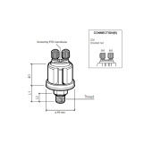 VDO 360-081-032-053C - Pressure Sender 0-10 Bar - M12