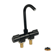 Trem N0138002 - Hot/Cold Water Short Foldable Tap PVD Black Colour