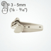 Clamcleat CL250 The Gap Closer 6:1 Downhaul Cleat for 3–5 mm Rope, Aluminium & Nylon