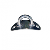 Viadana Stainless Steel Horizontal Eye Plate with Curved Mast Base for Spinnaker Pole, Ø60 mm Mast
