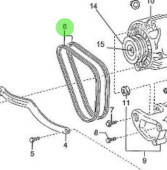 Nanni Diesel 970312335 - Alternator Drive Belt for T4.155 and 4.380TDI Engines