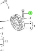 Nanni Diesel 970301981 - Bearing Case Bolt for 4.190HE Engines