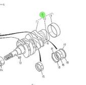Nanni Diesel 970141515 - Complete Crankshaft for 2.40HE Engines