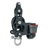 Harken 6234 - 45mm Aluminum Element Fiddle Block Swivel, Becket, Cam Cleat
