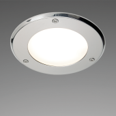 Prebit 23304205 - LED Recessed Light EB42-2 (Master), V4A Polished (AISI316L), 10-30V DC, Max. 6W, IP67, Ø120mm, Warm White