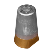 Tecnoseal Aluminium Radice Conical Propeller Sacrificial Anodes with Brass Plug