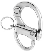 Wichard 2471 - Snap Shackle HR Stainless Steel With Fixed Eye 50 mm