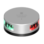 Lopolight 101-003-FB - Navigation Light 1NM 2x112,5° Red/Green Sidelight, Silver w/FB Base