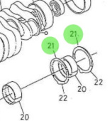 Nanni Diesel 970307936 - Crankshaft Collar for 5.250TDI and 5.280HE Engines