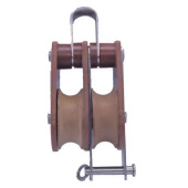 Barton T06211 – Tuphblox Double Bow Block with Becket 64mm, Plain Bearing, 2x Ø64mm Sheaves, Max Rope 16mm