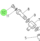 Nanni Diesel 970307611 - Injection and Feed Pump Screw for HE and N Series Engines