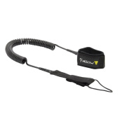 Vetus YVLEAS03 - Yellow V Leash, 12' Coiled For SUP Boards Up To 12'