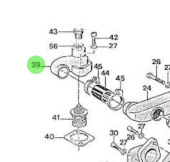 Nanni Diesel 970300232 - Water Outlet Flange for Heat Exchanger