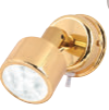 Hella Marine 2JA 980 770-321 - Ponui White Light LED Reading Lamps with Switch 24V Gold Plated Brass