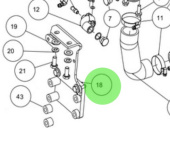 Nanni Diesel 95311124 - Heat Exchanger Support for T4.230 and T4.270 Engines