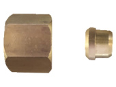 Talamex Nut ¼" Right-Handed And Compression Ring With German Connection 8mm