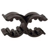 Nuova Rade 45217 - Plastic Support Clip, Double, Adjustable Ø18/25mm, Black (10 pcs)