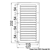 Osculati 53.021.10 - Louvred Vent Polished SS + Fly Screen 232x127 mm