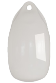 Allpa Fender Drop Model 'Dumpy', Ø150mm, L=300mm, White (Size 1) (Inflatable With Ball Valve)