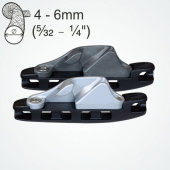 Clamcleat CL827-18 Aero Cleats with CL218 Mk1 Side-Entry Port for 4–6 mm Rope