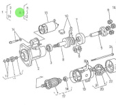 Nanni Diesel 970310972 - Starter Shaft Assembly for 4.330TDI and 4.340TDI Engines
