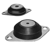 Allpa Vibration Damper, 60° Shore, Inner Thread M6, Dims. 59x35x12mm, Max. 240n (Stiffness 150n/Mm)