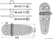 Osculati 38.441.71 - Hinge standard pin 101x41,5 mm