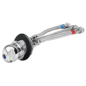 Nuova Rade 45601 - Mixer Water Tap (C/H), Chr Brass, With 3-Hose Conn. 20cm