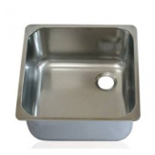 Square Stainless Steel Sink - Right-Hand Drain