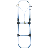 Allpa Aluminum Foldable Bathing Ladder For Inflatable Boats, 4-Steps, Dims. Unfolded 300x1130mm, Tube Ø25mm