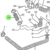 Nanni Diesel 970301527 - Water Pipe for Heat Exchanger