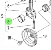 Nanni Diesel 970312852 - Crankpin Metal for Crankshaft and Piston Assembly