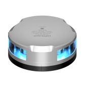 Lopolight 201-022S-FB - Navigation Light 4NM 360° Blue/Strobe, Silver W/FB Base