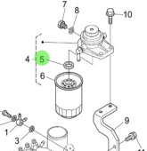 Nanni Diesel 970313669 - Fuel Filter Gasket for N4 Series Engines