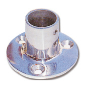 Trem AISI 316 Mirror-Polished Stainless Steel Round Base 90° for Ø22–25 mm Pipe