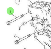 Nanni Diesel 970307621 - Timing Case Bolt for HE and N Series Engines