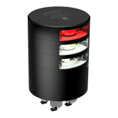 Lopolight 301-105ST+141-B-CD - Navigation Light 3NM 135° White, Double + 135° Red Stop Light, Black