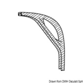 Osculati 71.608.19 - Teak Base Corner