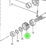 Nanni Diesel 970491520 - Crankshaft Gear for HE Series Engines