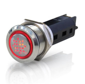 Hollex Buzzer 12/24V LED Red