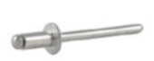 Euromarine Aluminium/Aluminium Flat Head Open Blind Rivets Ø3.2–5 mm, 8–20 mm