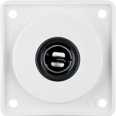 Berker Wall Socket For Large Pin Plug - Arctic White Glossy